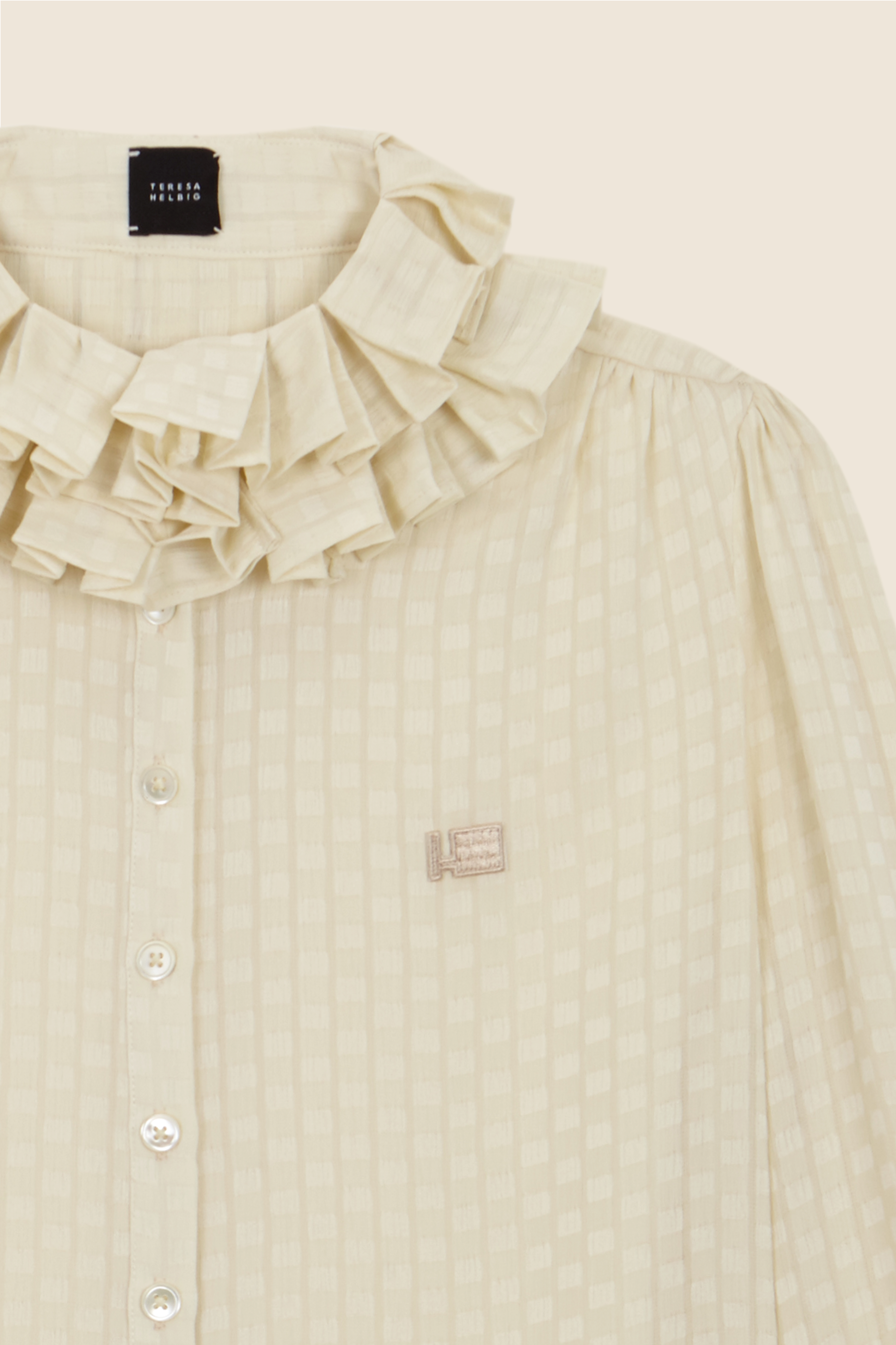 店舗購入 theredthread button frill blouse THEREDTHREAD / ザレッドスレッド】button frill blouse