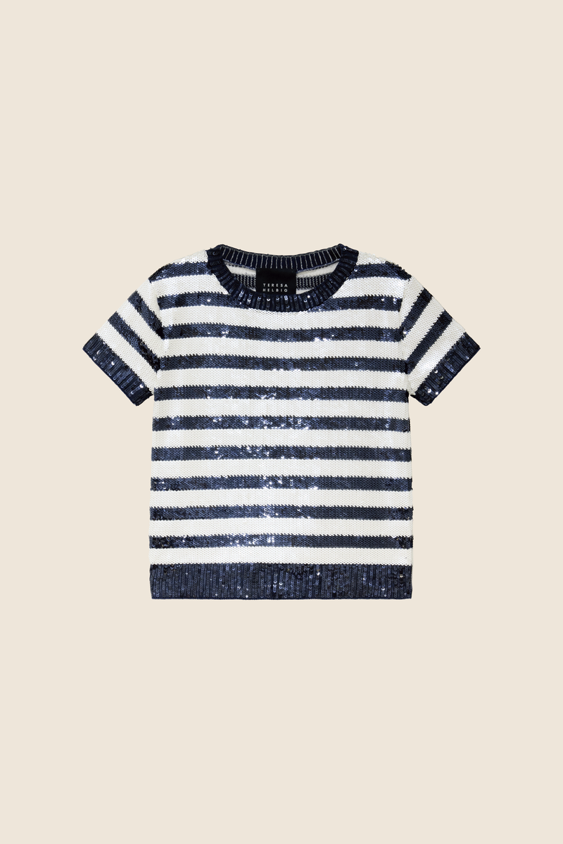 Embroidered sequin t-shirt