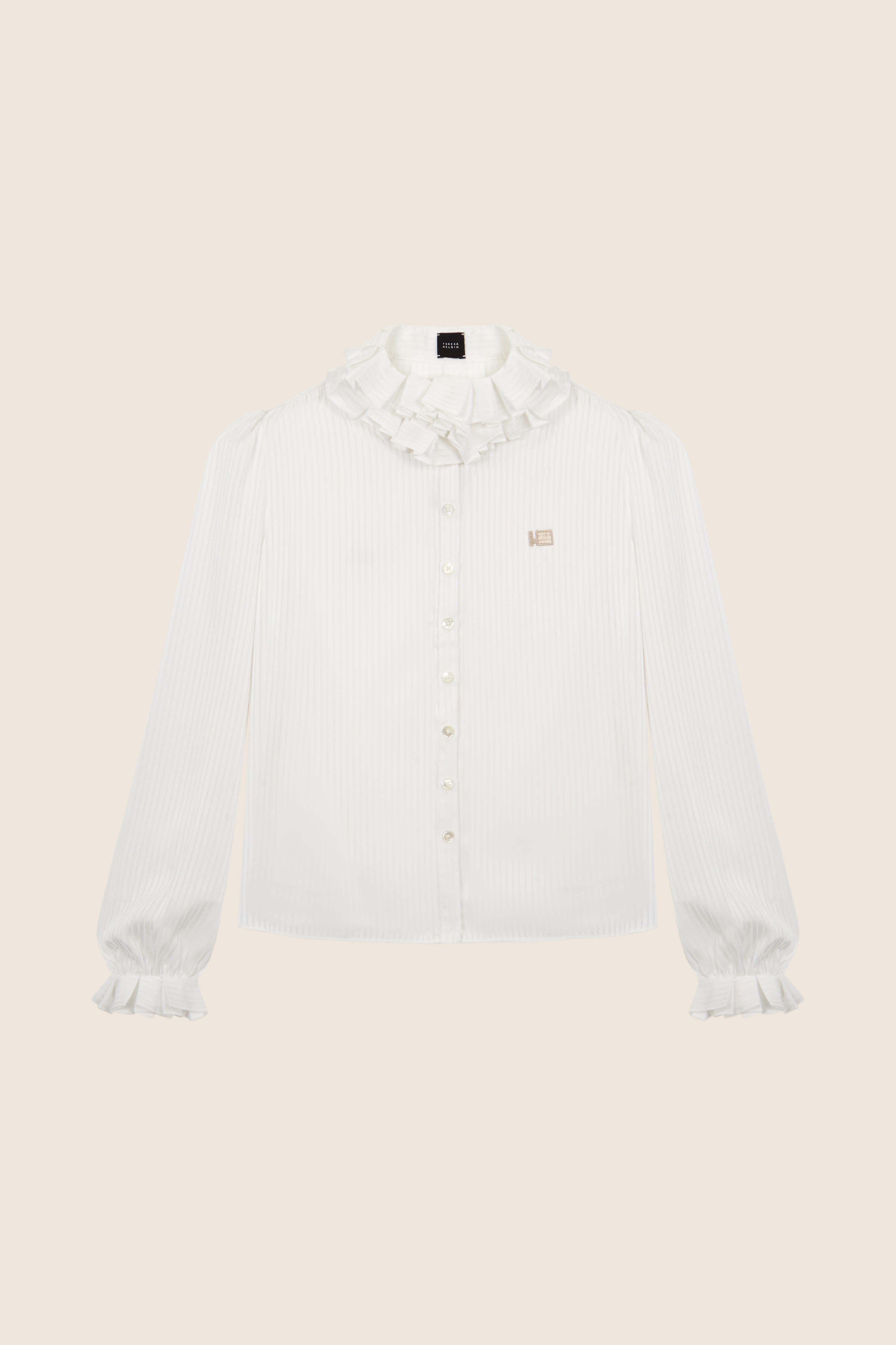 Chiffon Pleated Collar Shirt – Teresa Helbig