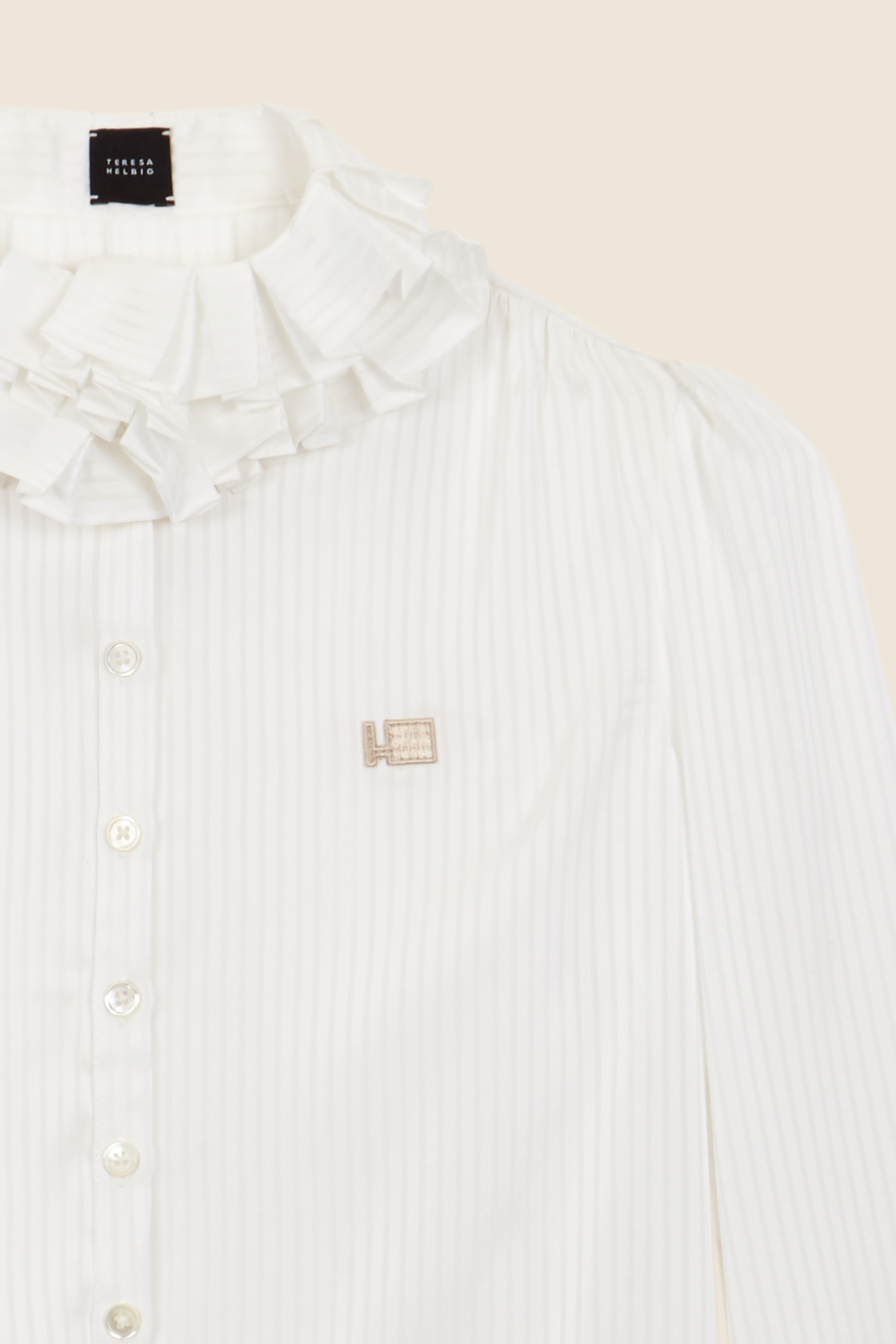 Chiffon Pleated Collar Shirt – Teresa Helbig