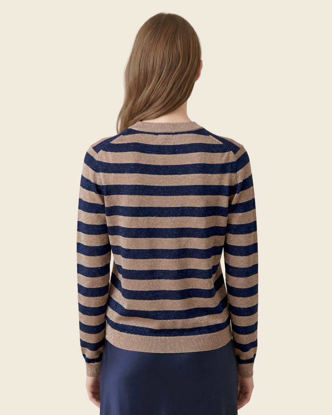 STRIPED LUREX JERSEY