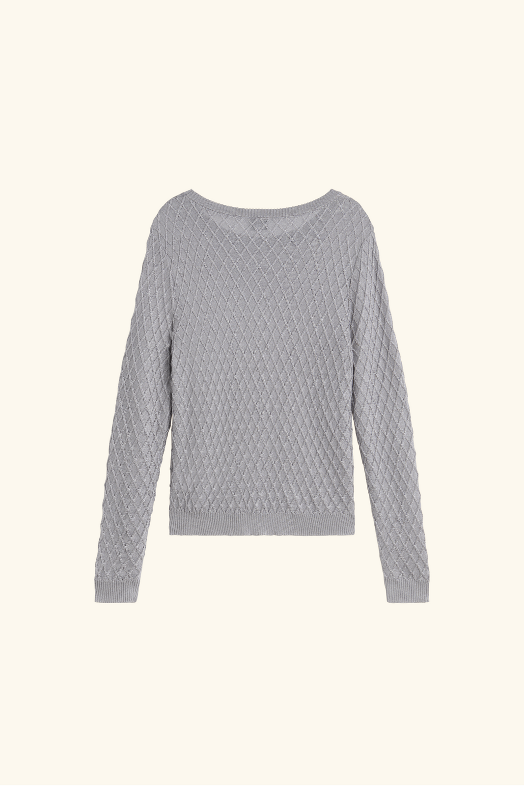 Silver metallic knit jersey