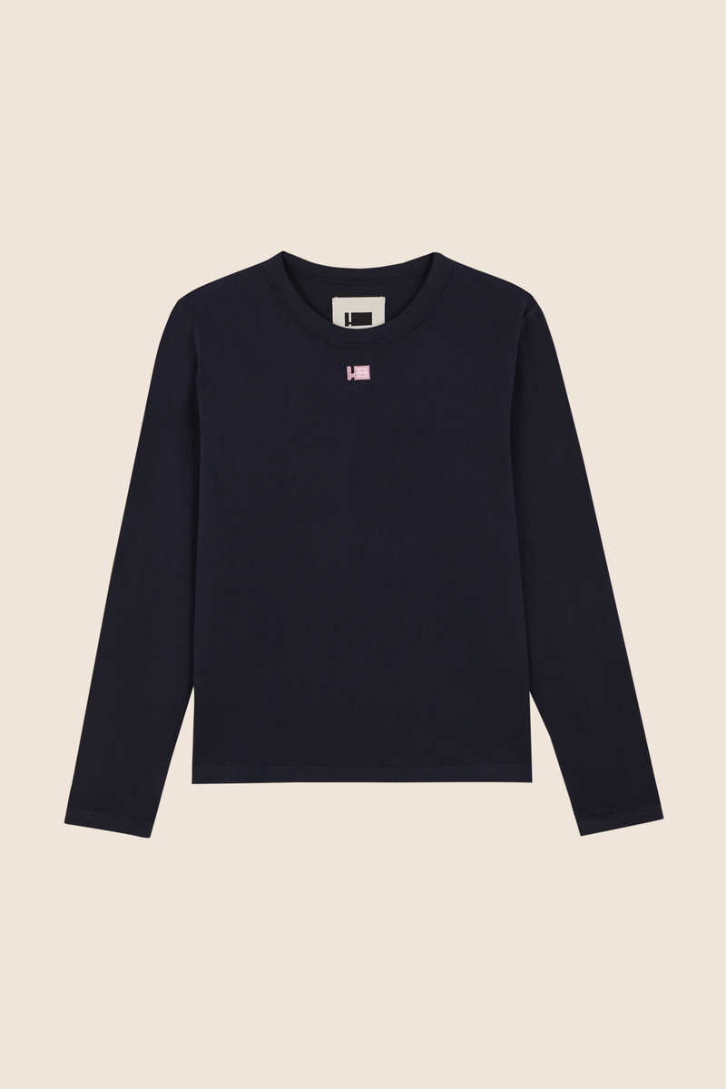 LONG-SLEEVE NAVY T-SHIRT