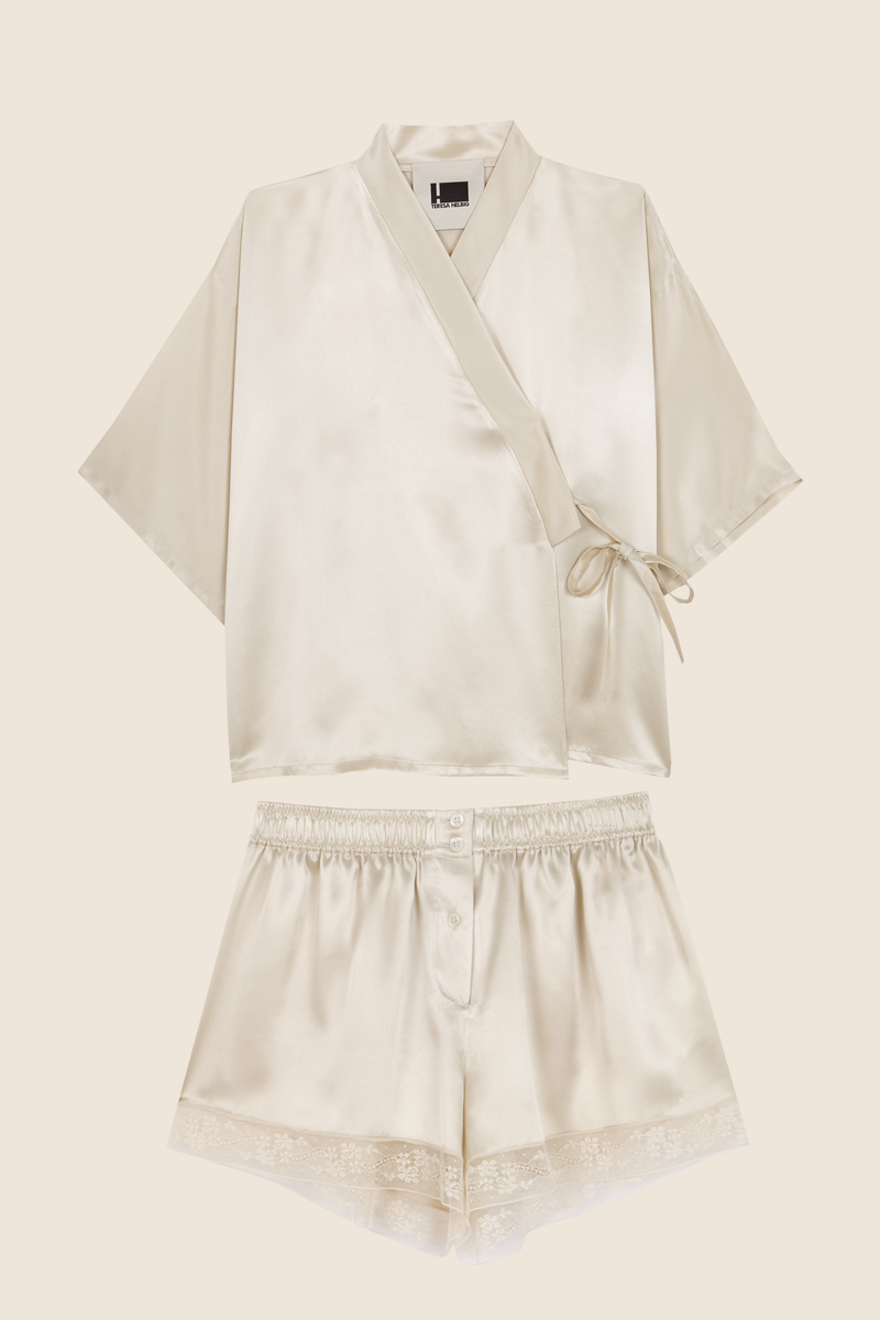 KIMONO PAJAMA CREAM