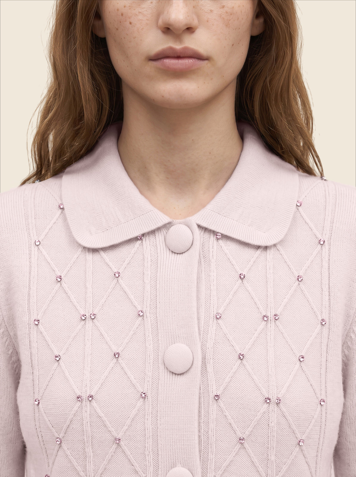 PINK CRYSTAL CARDIGAN