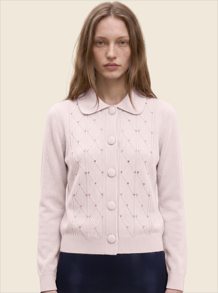 PINK CRYSTAL CARDIGAN