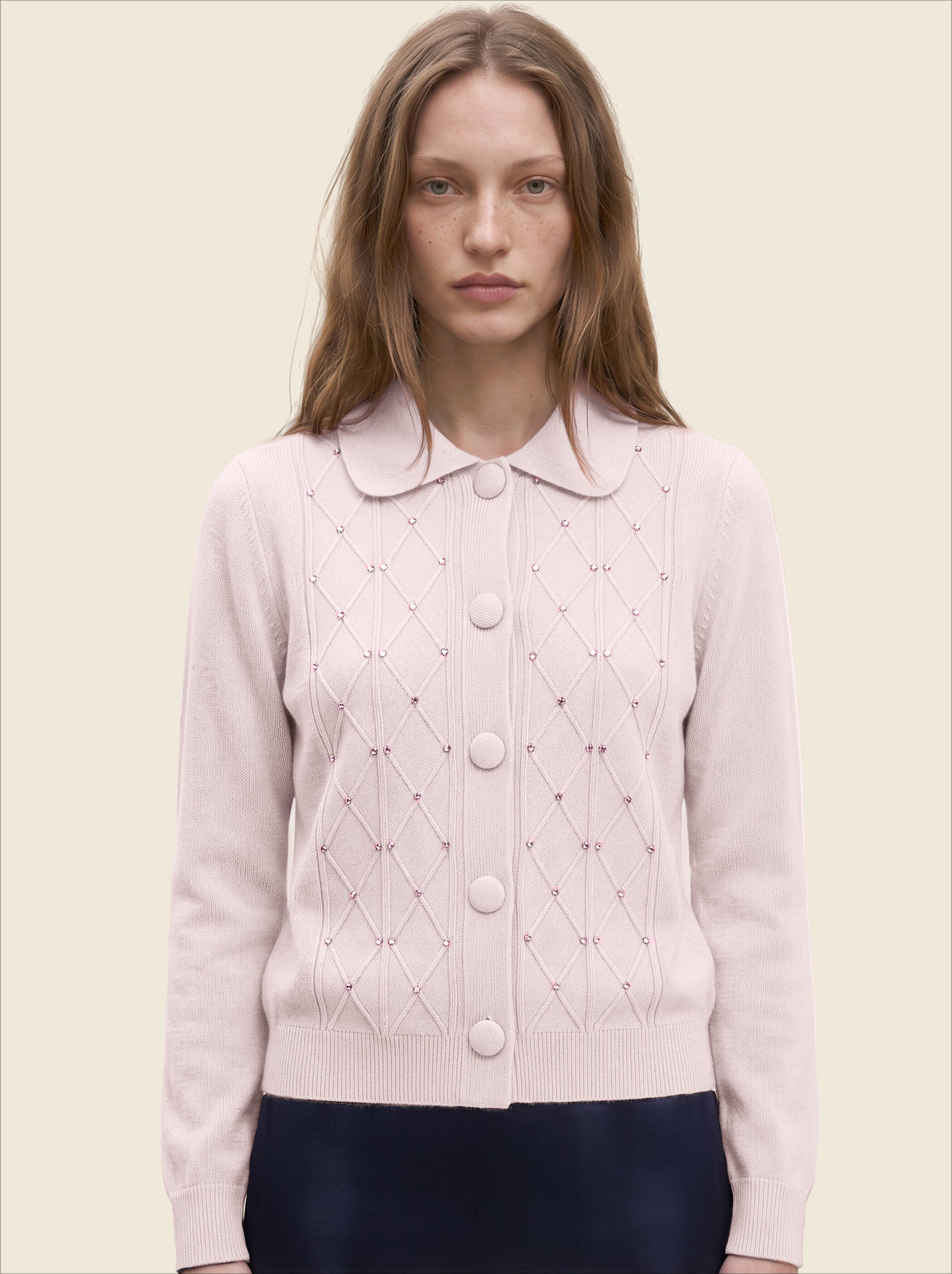 PINK CRYSTAL CARDIGAN