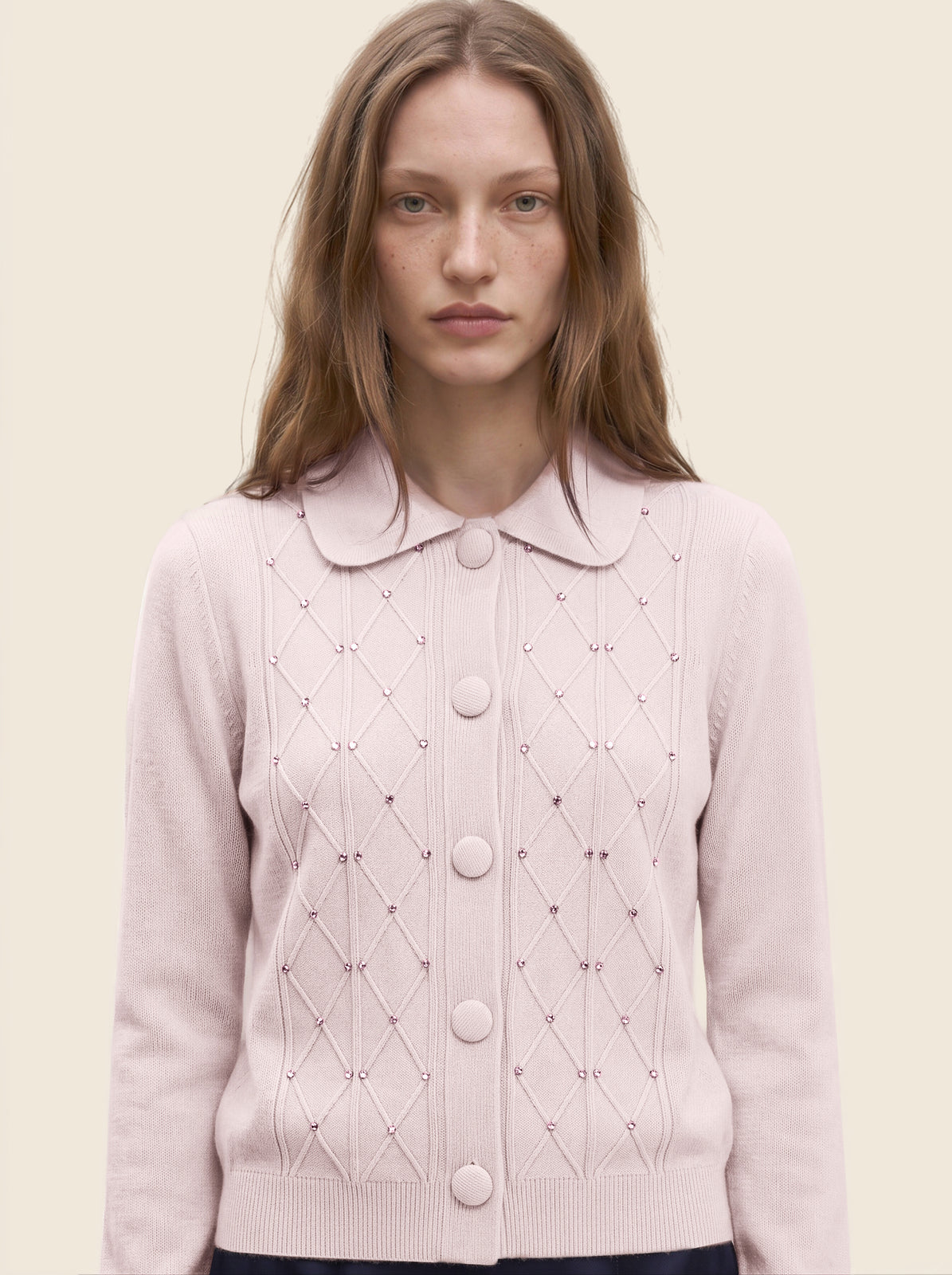 PINK CRYSTAL CARDIGAN