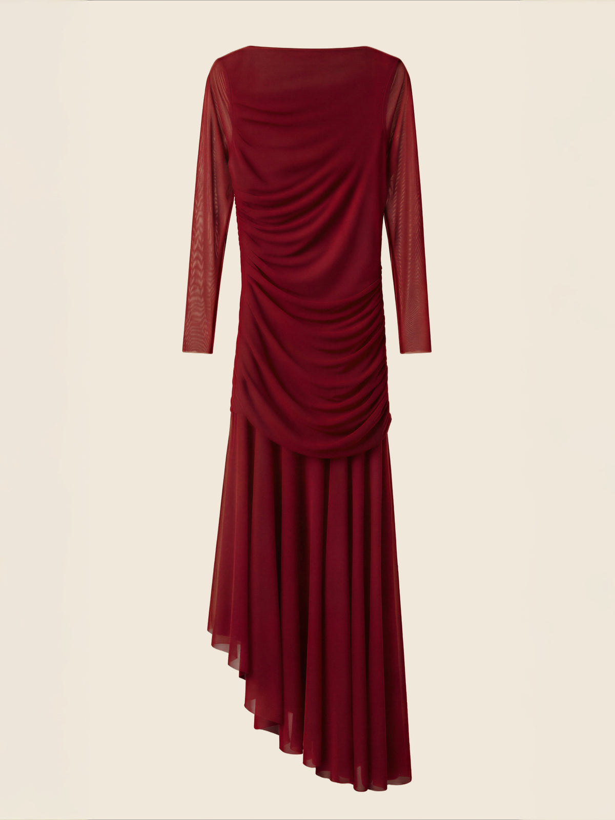 VESTIDO DE TUL ASIMÉTRICO ROJO